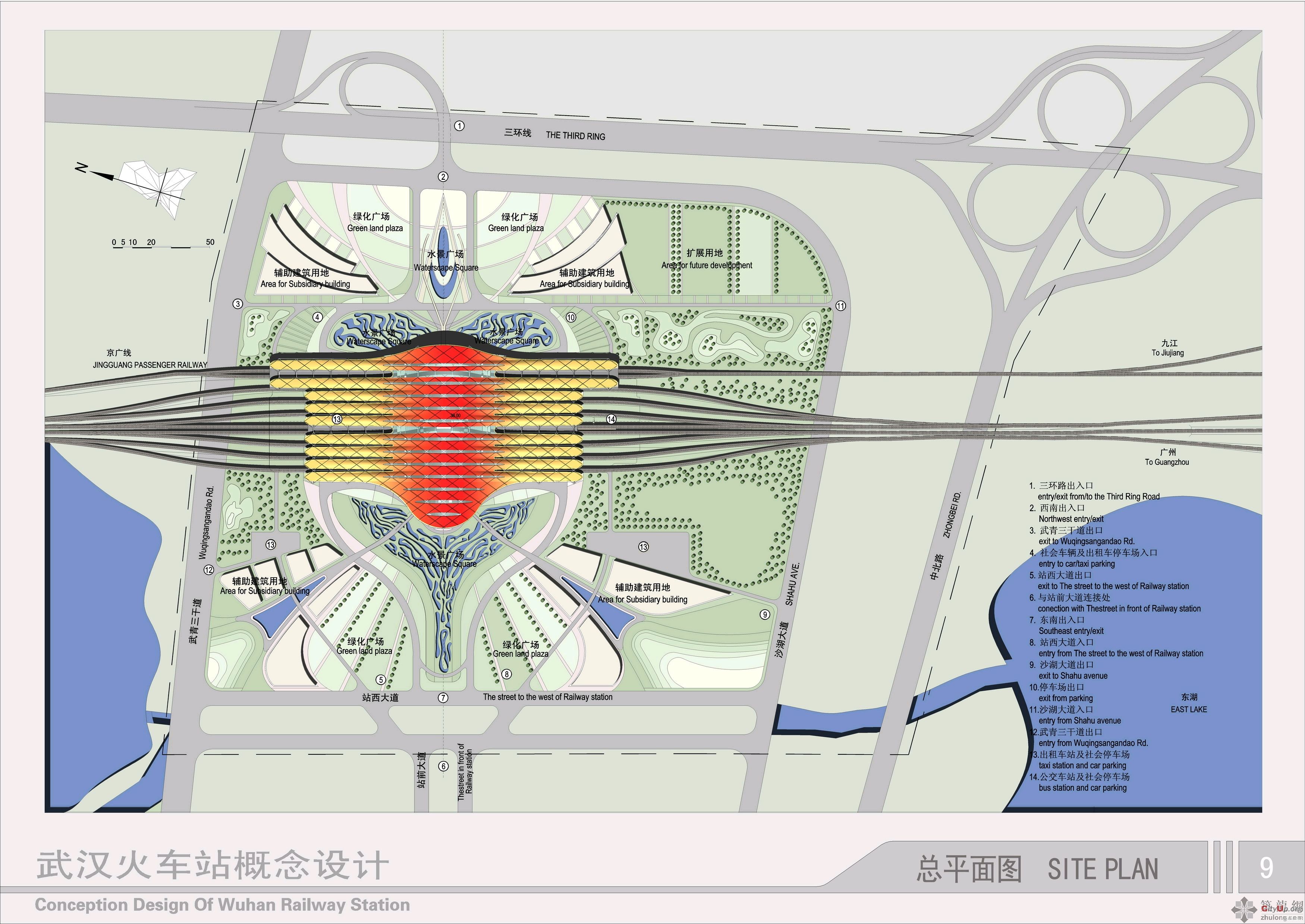 火车站项目3dmax 模型下载-光辉城市